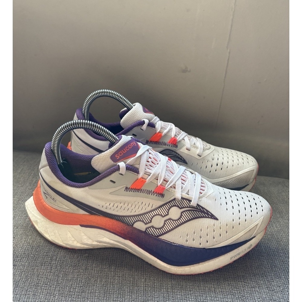 Saucony Endorphin Speed 4 Women's 7.5 Running Shoes White Sneakers Excellent - Picture 3 of 8